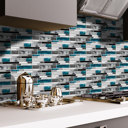 Blue Agate Marble Tile Decorative Wall Sticker