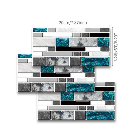 Blue Agate Marble Tile Decorative Wall Sticker