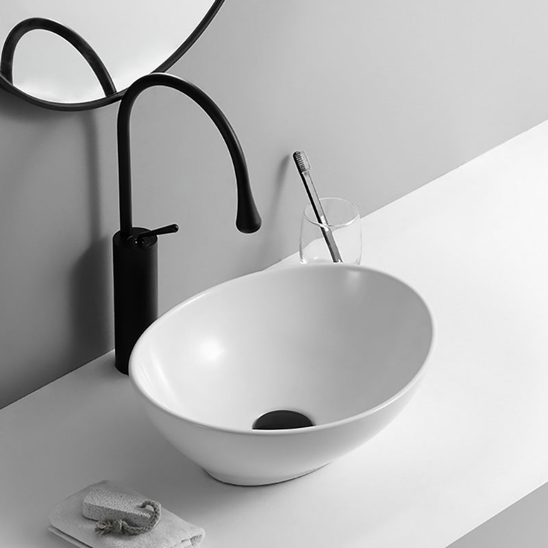 Simple Mini Ceramic Table Bathroom Wash Basin